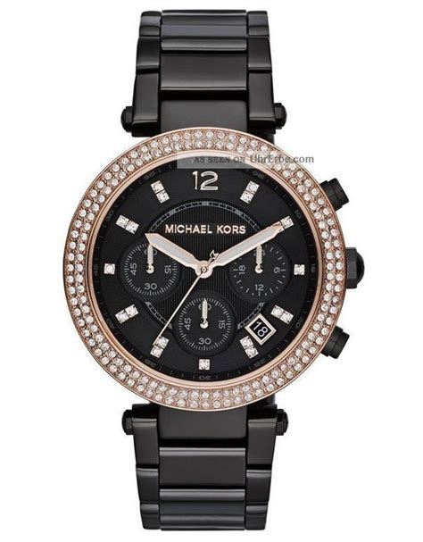 schwarze damenuhr michael kors|Schwarze Uhren .